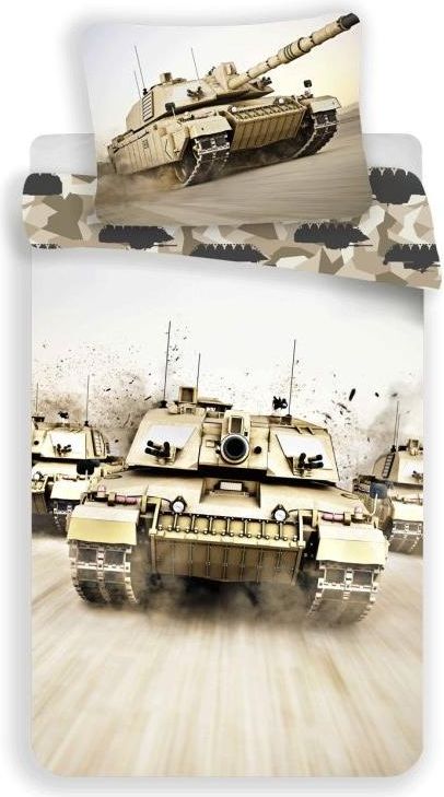 JERRY FABRICS Povlečení Tank  Bavlna, 140/200, 70/90 cm - obrázek 1