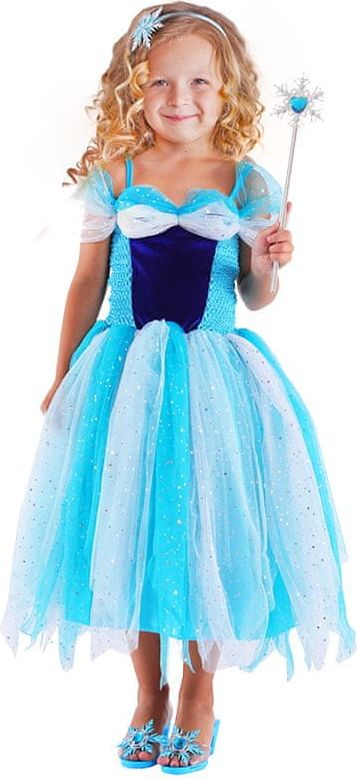 Rappa Dětský kostým princezna modrá (M) - obrázek 1