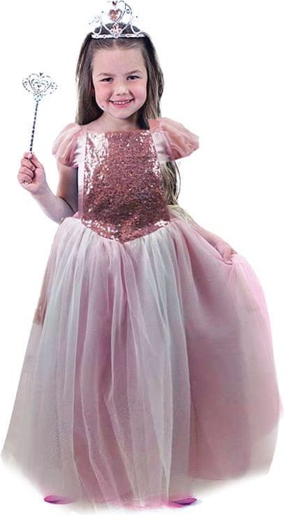 Rappa Dětský kostým růžová princezna (S) - obrázek 1