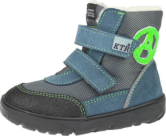Konsorcium T+M KTR 012A dětské zimní membránová bota Jeans+popel+zelená FL Velikost obuvi: 23 - obrázek 1