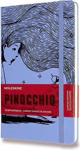 Moleskine Zápisník Pinocchio - tvrdé desky L, čistý, modrý A5 - obrázek 1
