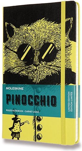 Moleskine Zápisník Pinocchio - tvrdé desky L, linkovaný, černý A5 - obrázek 1