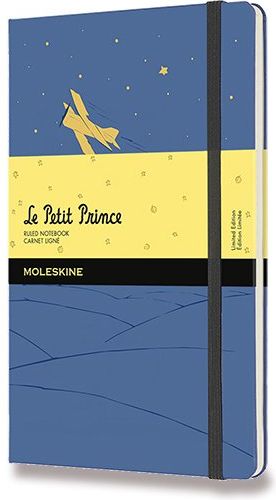 Moleskine Zápisník Le Petit Prince - tvrdé desky L, linkovaný, modrý A5 - obrázek 1