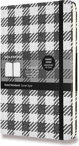Moleskine Zápisník Blend 21 Check Pattern - tvrdé desky L, linkovaný, černý-bílý A5 - obrázek 1