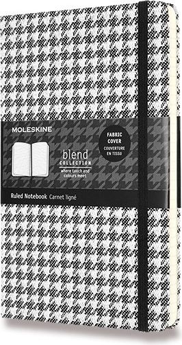 Moleskine Zápisník Blend 21 Wide Pattern - tvrdé desky L, linkovaný, černý-bílý A5 - obrázek 1