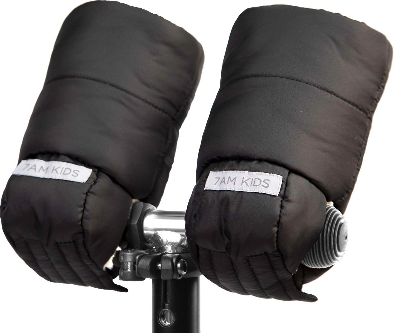 7AM Kids Warmmuffs -  dětské rukavice na koloběžku BLACK - obrázek 1