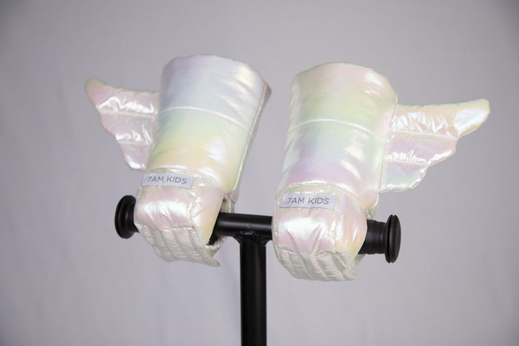 7AM Kids Warmmuffs -  dětské rukavice na koloběžku WHITE WINGS - obrázek 5