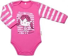 Body kojenecké dlouhý rukáv - SWEET LITTLE PRINCESS růžové - vel.80 - obrázek 1