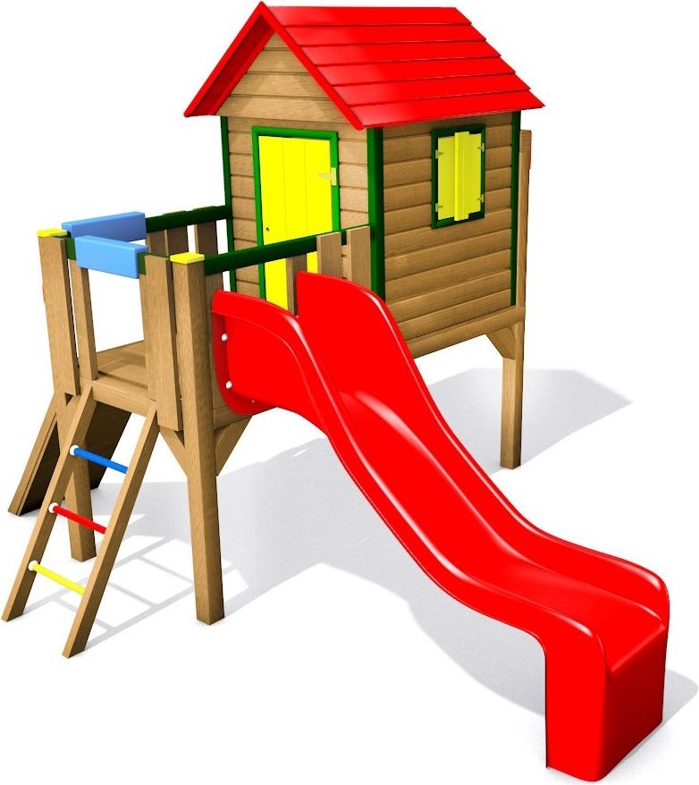 Dětský domek pro veřejné prostranství a mateřské školy Lucas C100 - obrázek 1
