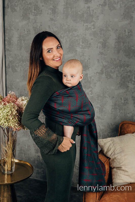 LennyLamb ring sling -DECO - MAROON MOSS - obrázek 3
