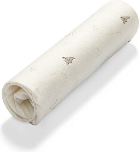 Bambusové prostěradlo do kočárku BabyOno PAPER PLANES sada 2ks - obrázek 2