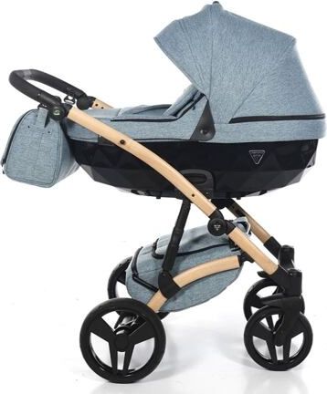 Kočárek Junama Vegan dvojkombinace 04 Melange blue - obrázek 1