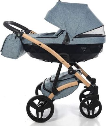 Kočárek Junama Vegan dvojkombinace 04 Melange blue - obrázek 2