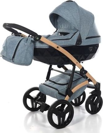 Kočárek Junama Vegan dvojkombinace 04 Melange blue - obrázek 4
