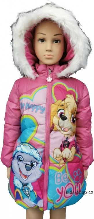 Setino - Prošívaný dívčí zimní kabát Tlapková Patrola - Paw Patrol - Skye a Everest 110 - obrázek 1