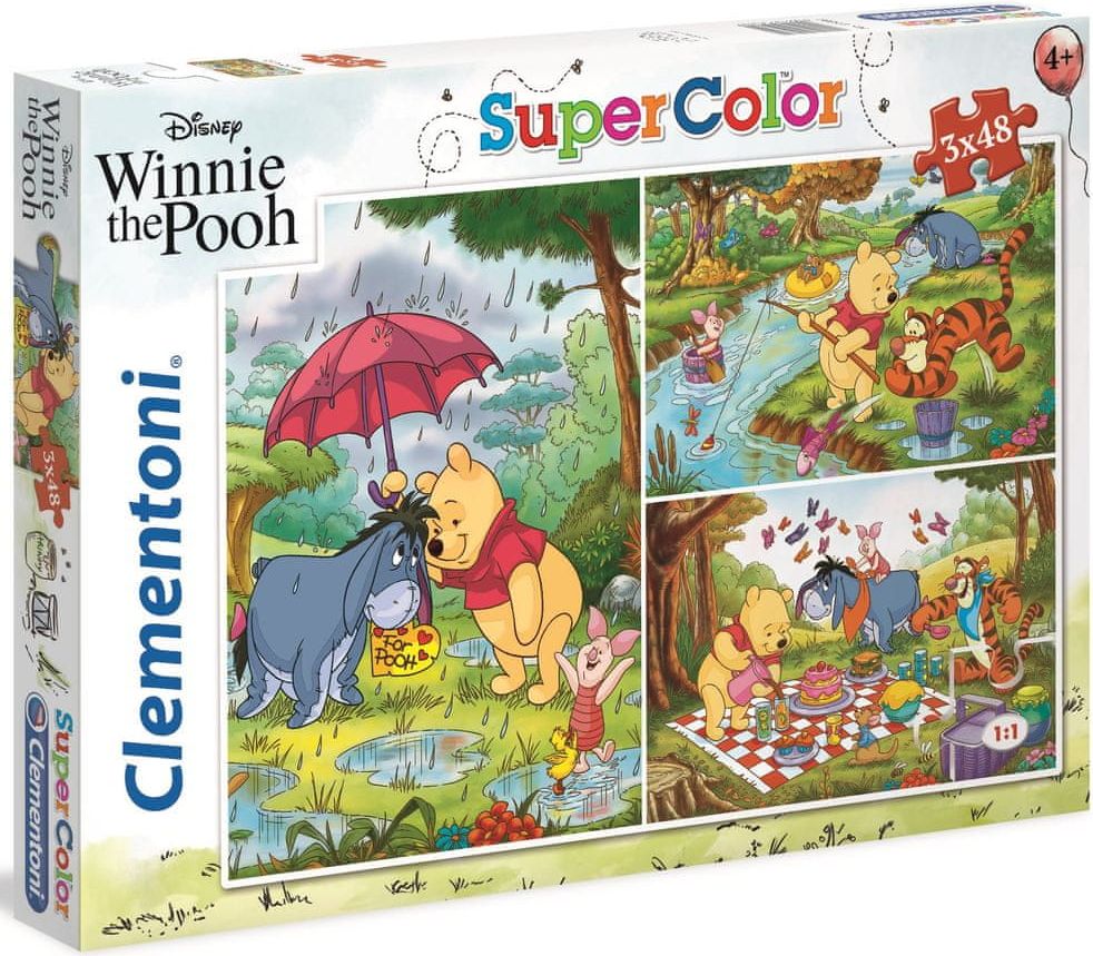 Clementoni Puzzle Medvídek Pú 3x48 dílků - obrázek 1