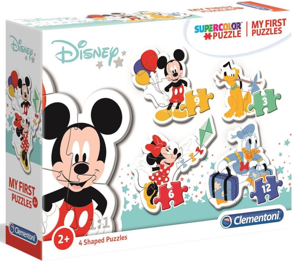 Clementoni Moje první puzzle Mickey Mouse 3+6+9+12 dílků - obrázek 1