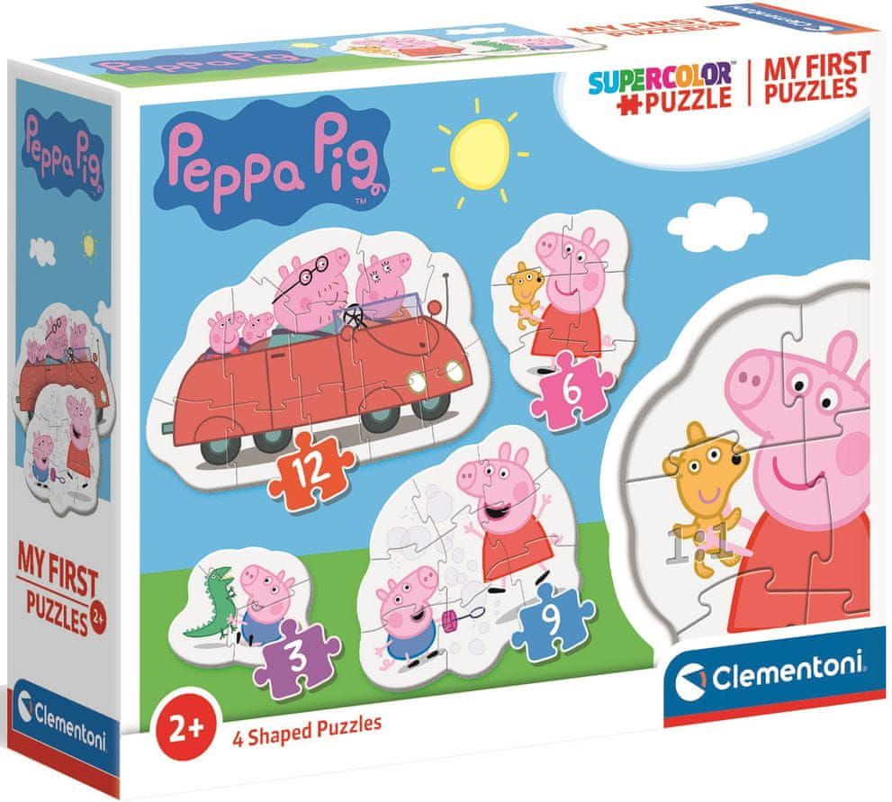 Clementoni Moje první puzzle Peppa Pig 3+6+9+12 dílků - obrázek 1