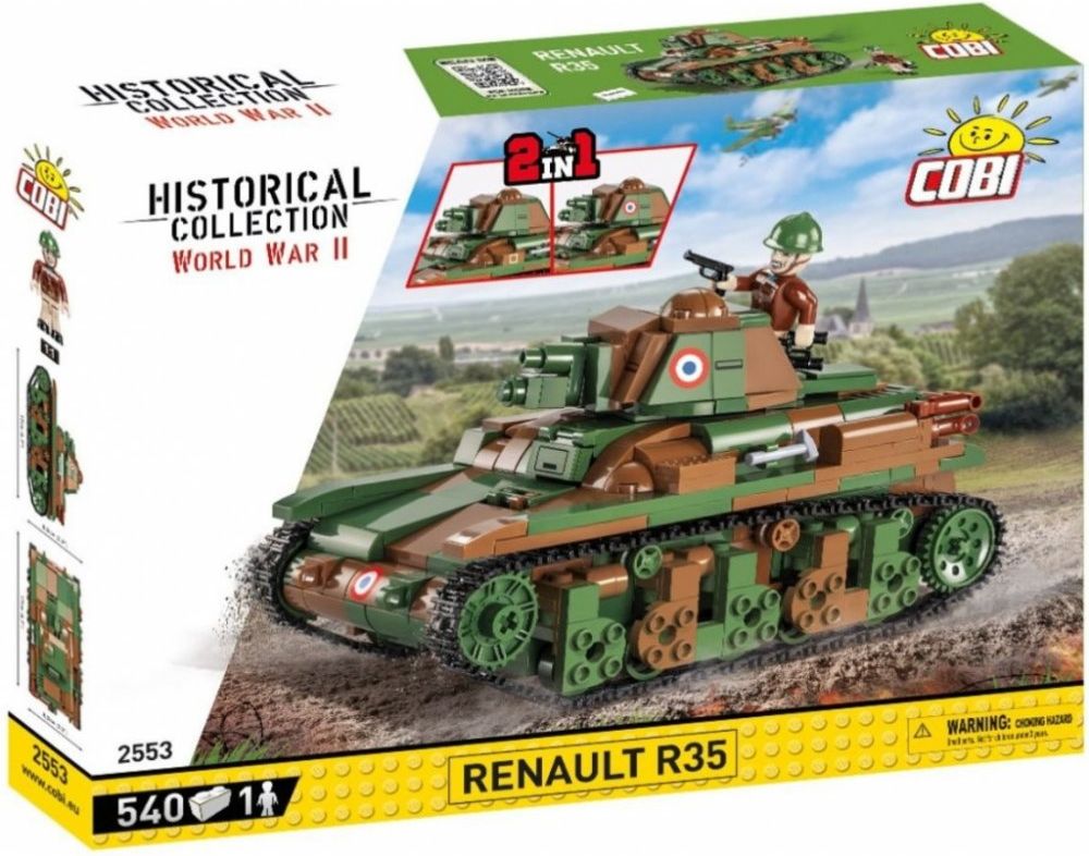 COBI 2553 WW II Francouzský lehký pěchotní tank Renault R 35 - obrázek 1