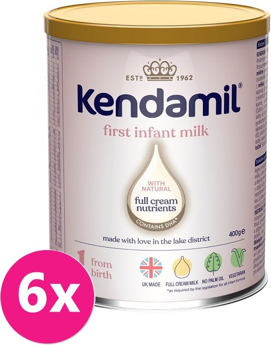 6x KENDAMIL Kojenecké mléko 1 (400 g) DHA+ - obrázek 1