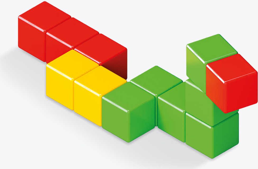Dudlu GEOMAG Magicube Green line Eko baby kostky barevné magnetické set 24ks - obrázek 4