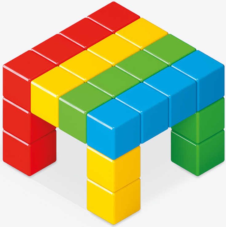 Dudlu GEOMAG Magicube Green line Eko baby kostky barevné magnetické set 24ks - obrázek 7