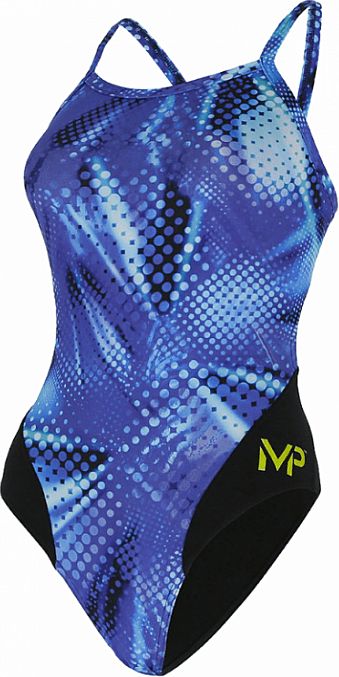 Michael Phelps Dívčí plavky MESA LADY MID BACK multicolor/modrá modrá/černá FR26 (128 cm) - obrázek 1