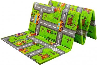 Multifunkční skládací hrací podložka PlayTo Cesta, Zelená - obrázek 1