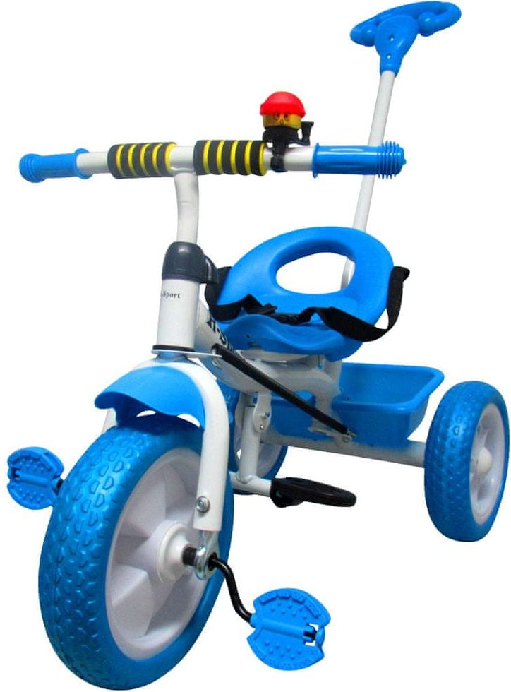 R-Sport Dětská tříkolka T5 s vodící tyčí Modrá - obrázek 1