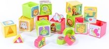 Kostky plastové 12ks - VKLÁDAČKY barevné - Teddies - obrázek 3