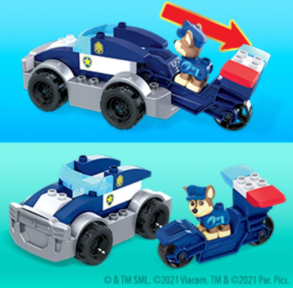 Mattel Mega Bloks Tlapková Patrola Chaseovo policejní auto - obrázek 5
