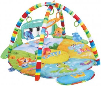 Hrací deka s piánkem Bayo Safari, Multicolor - obrázek 1