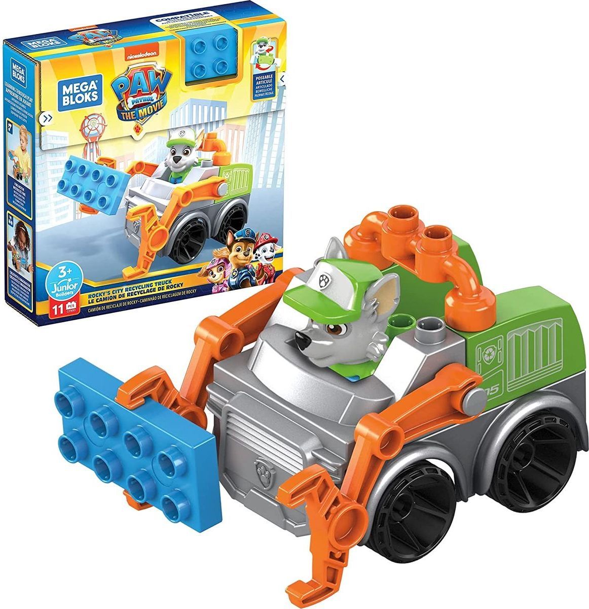 Mattel Mega Bloks Tlapková Patrola Rockyho recyklační auto - obrázek 1