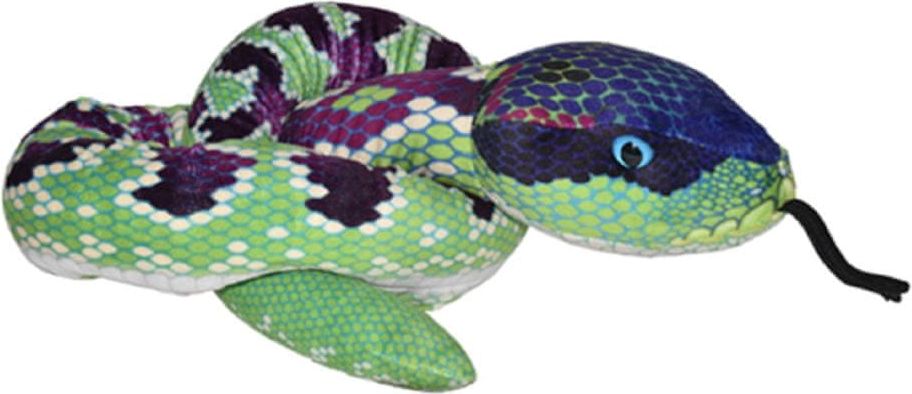 COOLKOUSKY Plyšový had zeleno-fialový 137 cm - obrázek 1