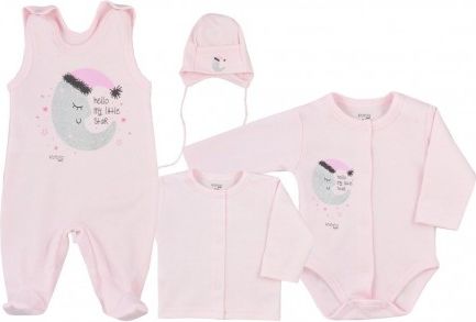 4-dílná kojenecká souprava Koala Moon růžová, Růžová, 50 - obrázek 1