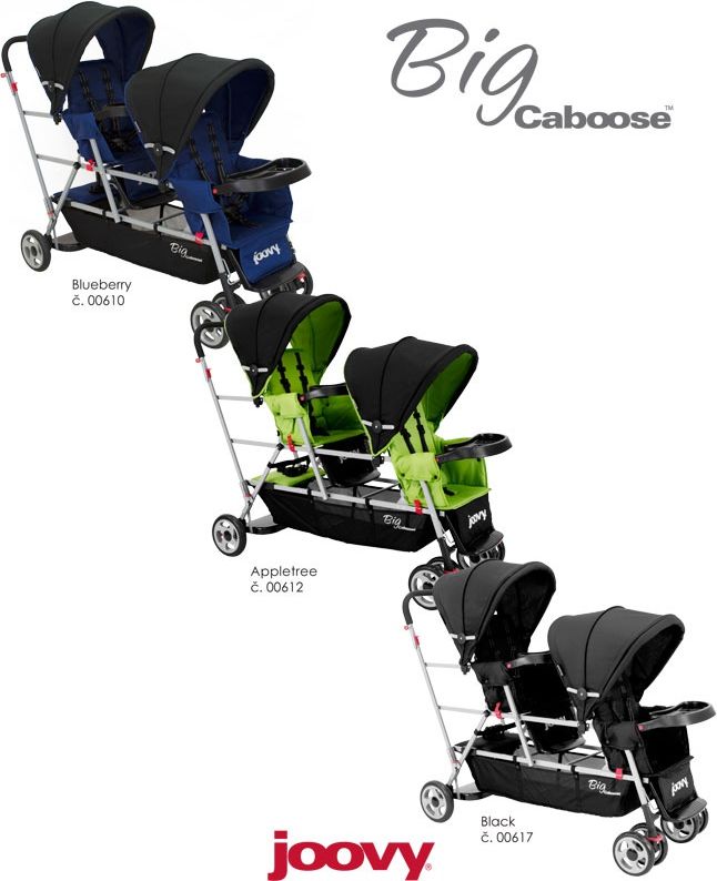 Joovy - Kočárek Big Caboose borůvkově modré - obrázek 6
