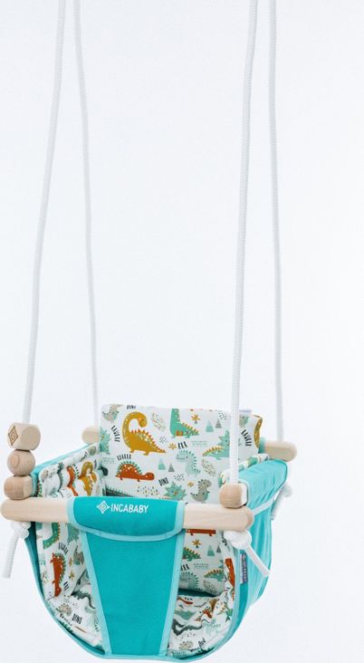 INCABABY Houpačka Junior Swing Dragon Babies + hák do houpačky 2ks - obrázek 2