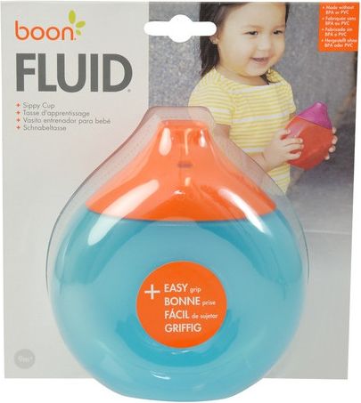 Boon - FLUID - Anatomický netekoucí hrneček - oranžovo-modrý - obrázek 2