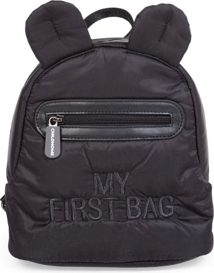Childhome Dětský batoh My First Bag Puffered Black - obrázek 1