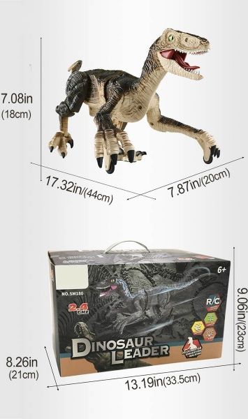 RCobchod RC dinosaurus VELOCIRAPTOR II. - hnědý - obrázek 2