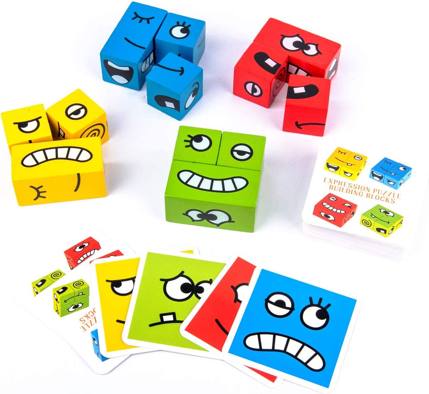 Puzzle stavební kostky - FACEMATCH - obrázek 2