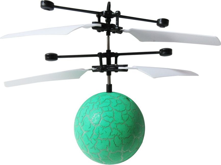 Vrtulníková koule s LED zelená - obrázek 1
