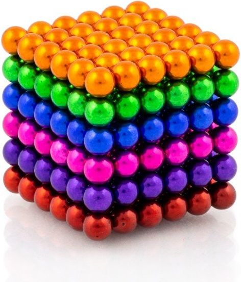 NeoCube mix 6 barev – magnetická stavebnice, 216 kuliček - obrázek 1