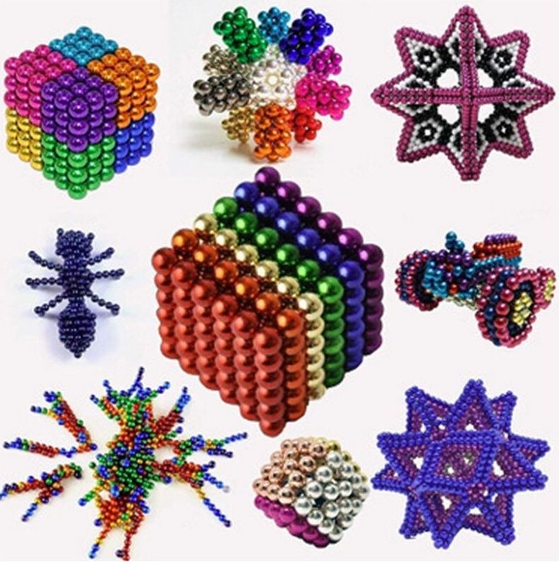 NeoCube mix 6 barev – magnetická stavebnice, 216 kuliček - obrázek 2