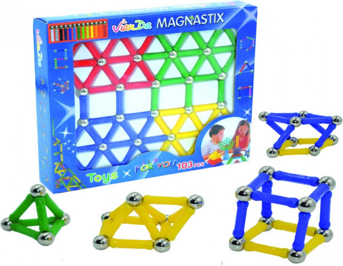 Magnetická stavebnice - 103 dílů - obrázek 1
