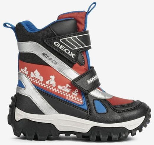 Geox černo-červené dětské voděodolné zimní boty Himalaya 33 - obrázek 1