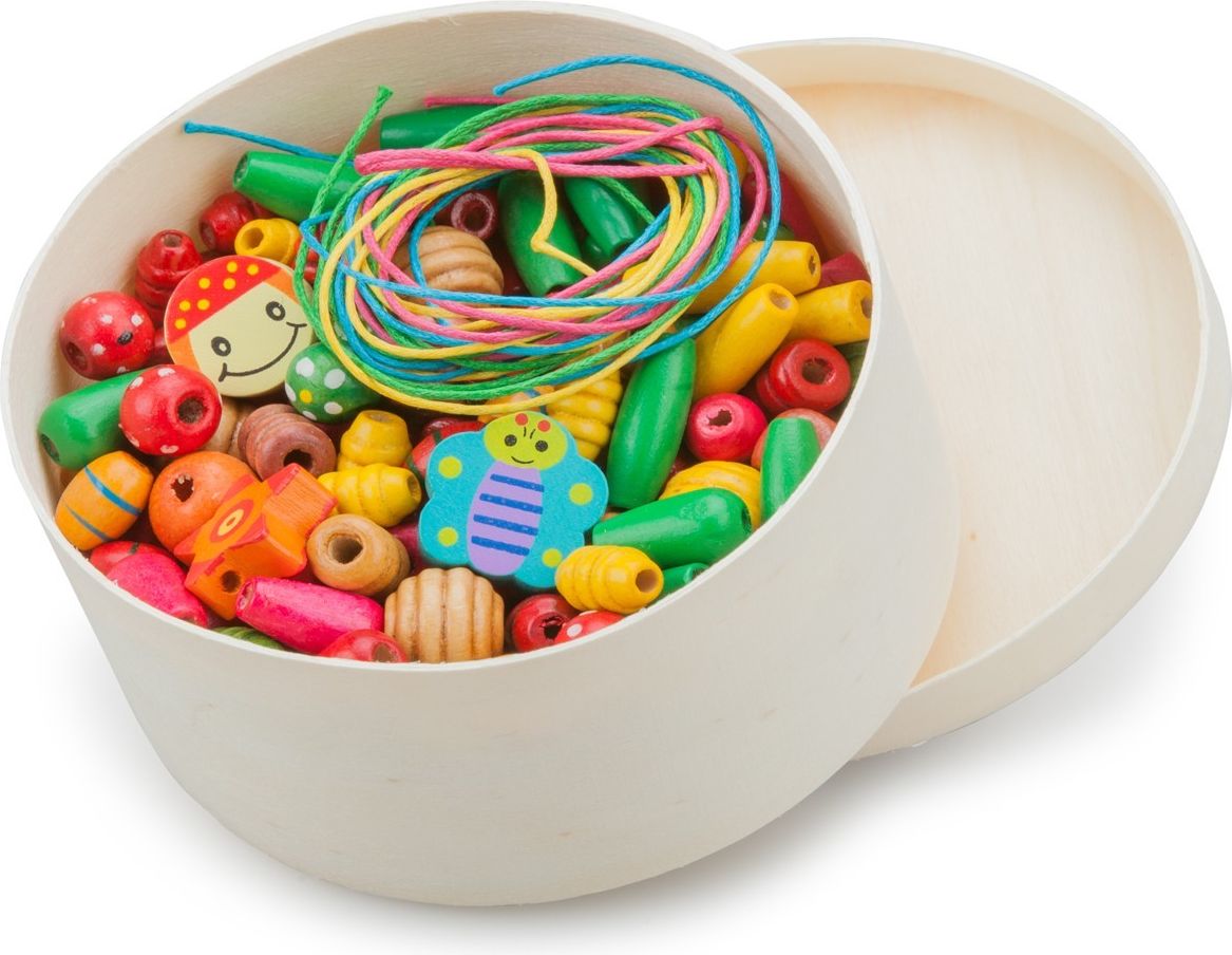 New Classic Toys Dřevěné navlékací korálky 100g - obrázek 2