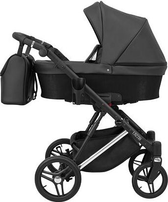 Kočárek Kunert Lazzio Eco Premium trojkombinace stříbrný rám černý - obrázek 1