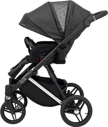 Kočárek Kunert Lazzio Eco Premium dvojkombinace stříbrný rám černý - obrázek 15