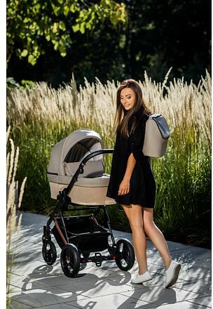 Kočárek Kunert Lazzio Eco Premium dvojkombinace stříbrný rám černý - obrázek 42